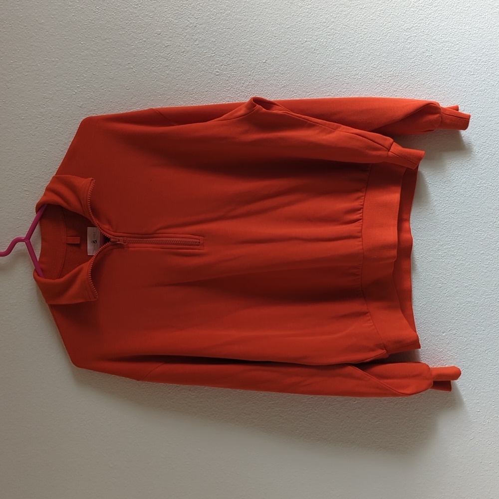 Lou & Grey Orange 1/4 Zip Sweatshirt